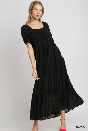 Black Tiered Maxi Dress