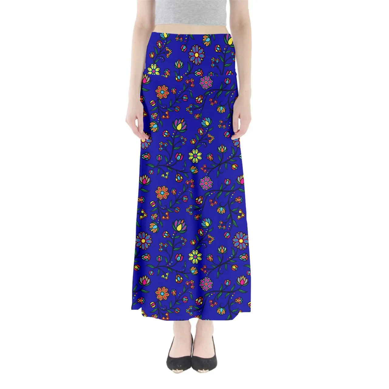 Cosmic Whisper Elk Shadow Full Length Maxi Skirt