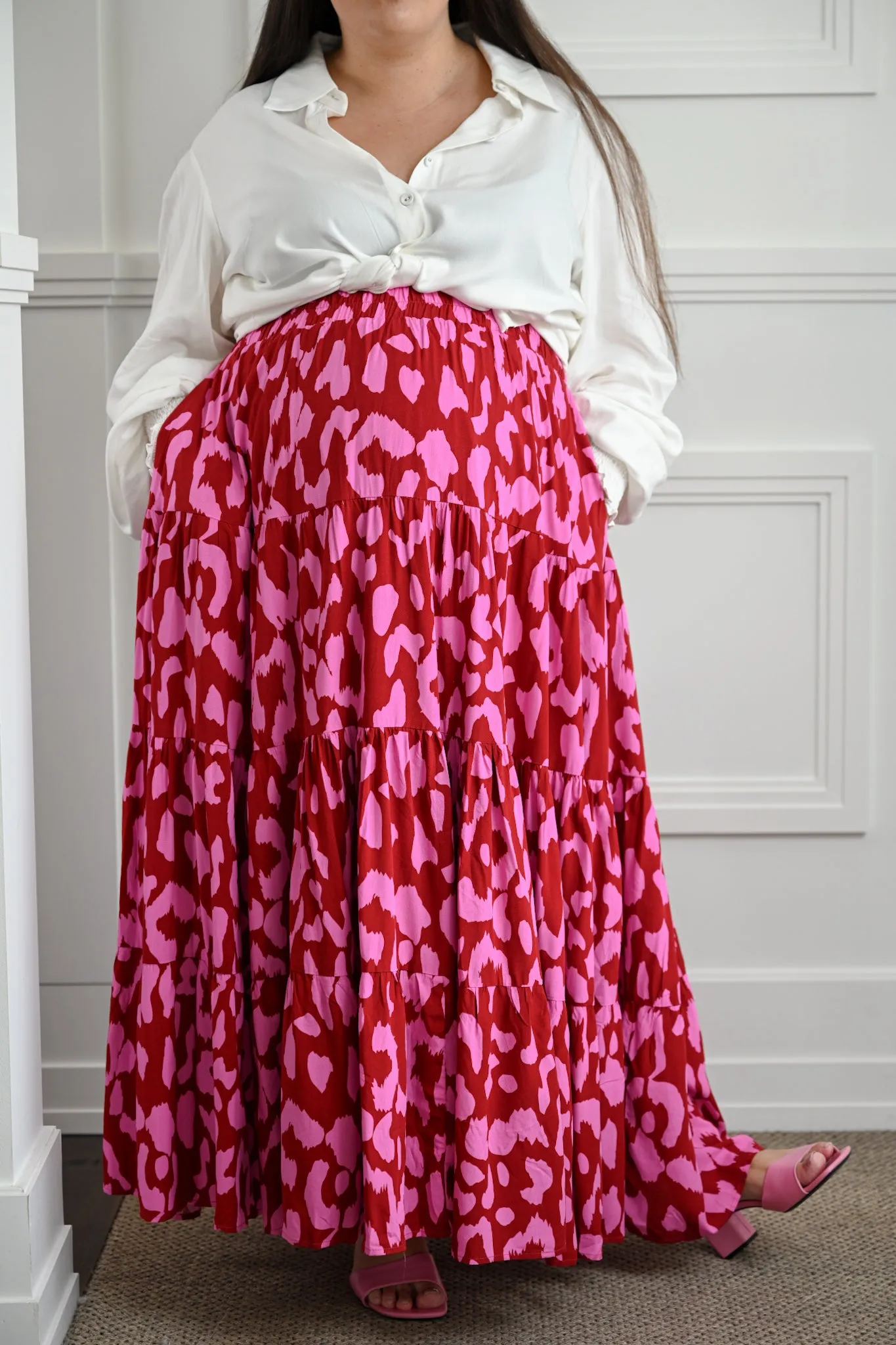 Delilah skirt - Red & Pink