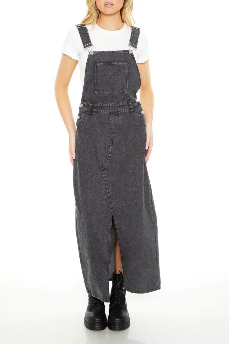 Denim Overall Maxi Dress