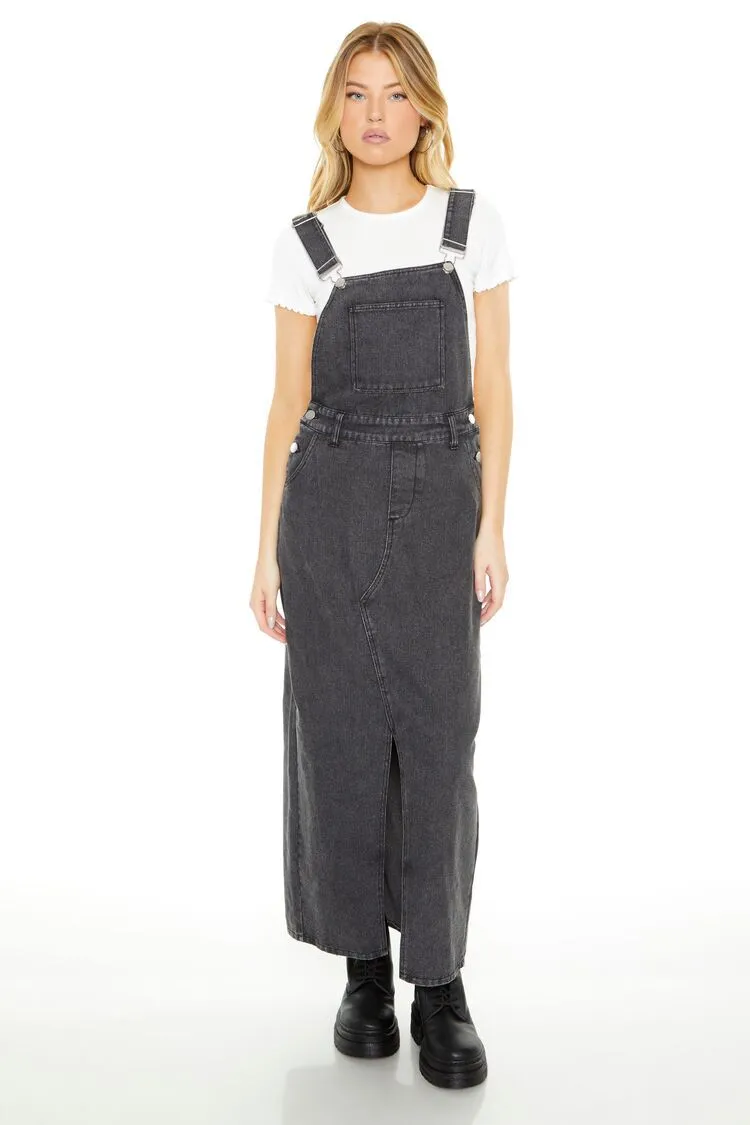 Denim Overall Maxi Dress