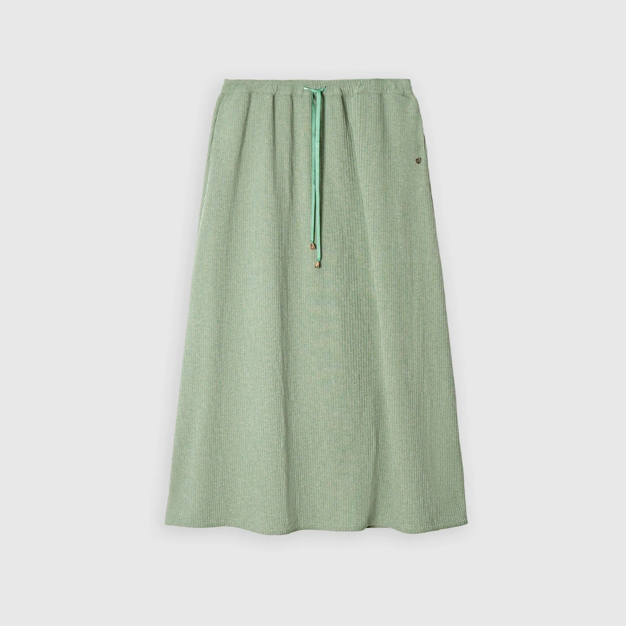 Drawstring A-Line Skirt