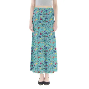 Fresh Fleur Sky Full Length Maxi Skirt