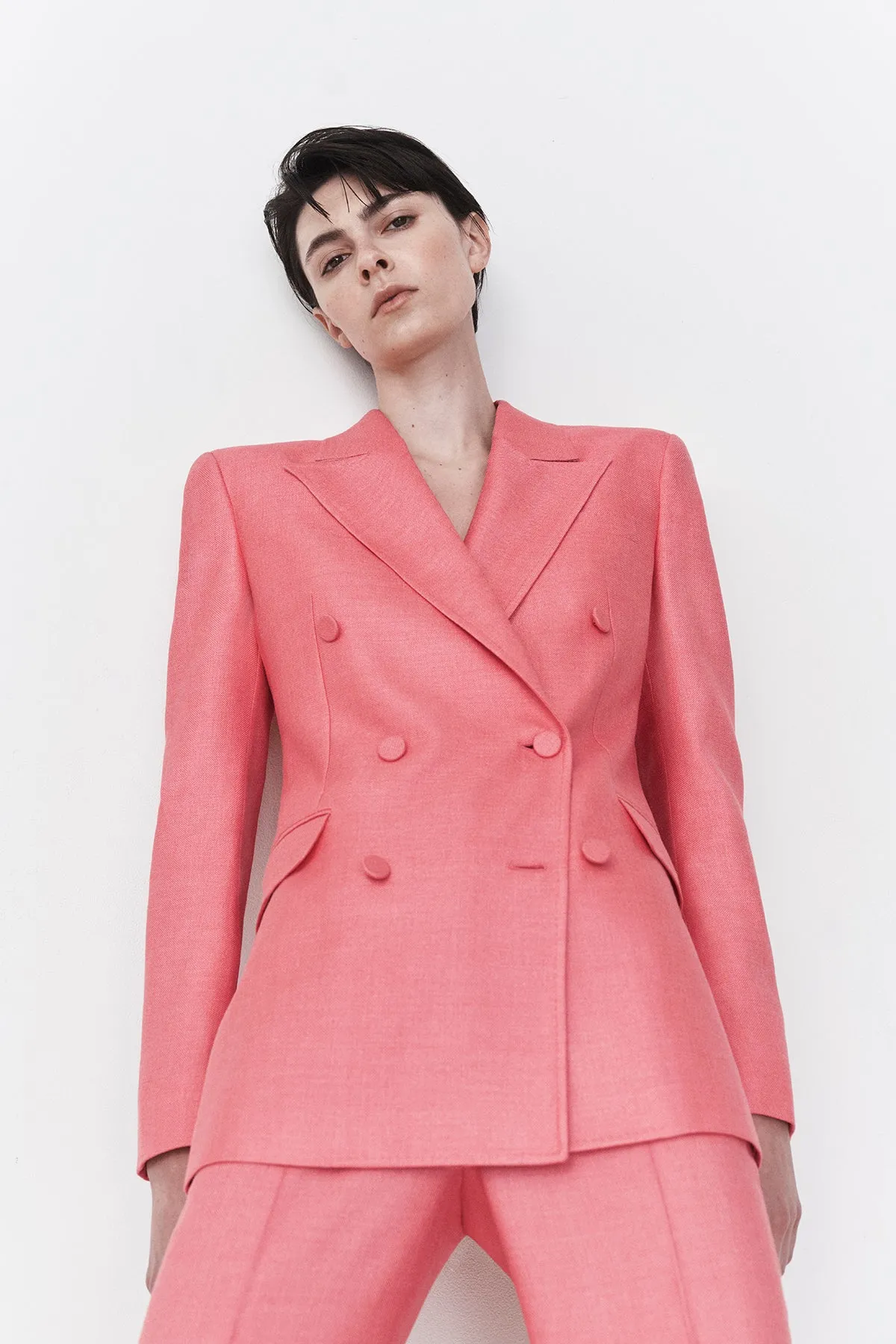 Gavin Blazer in Watermelon Silk Virgin Wool