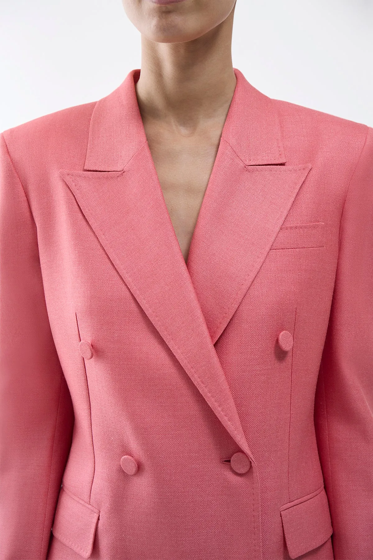 Gavin Blazer in Watermelon Silk Virgin Wool