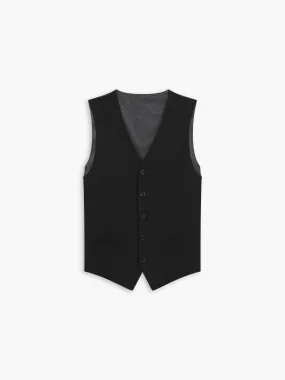 Henman Infinity Slim Fit Black Waistcoat