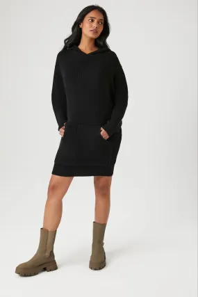 Hooded Mini Sweater Dress