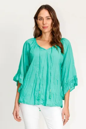 Lula Life Chloe Cotton Top Sea On Sale