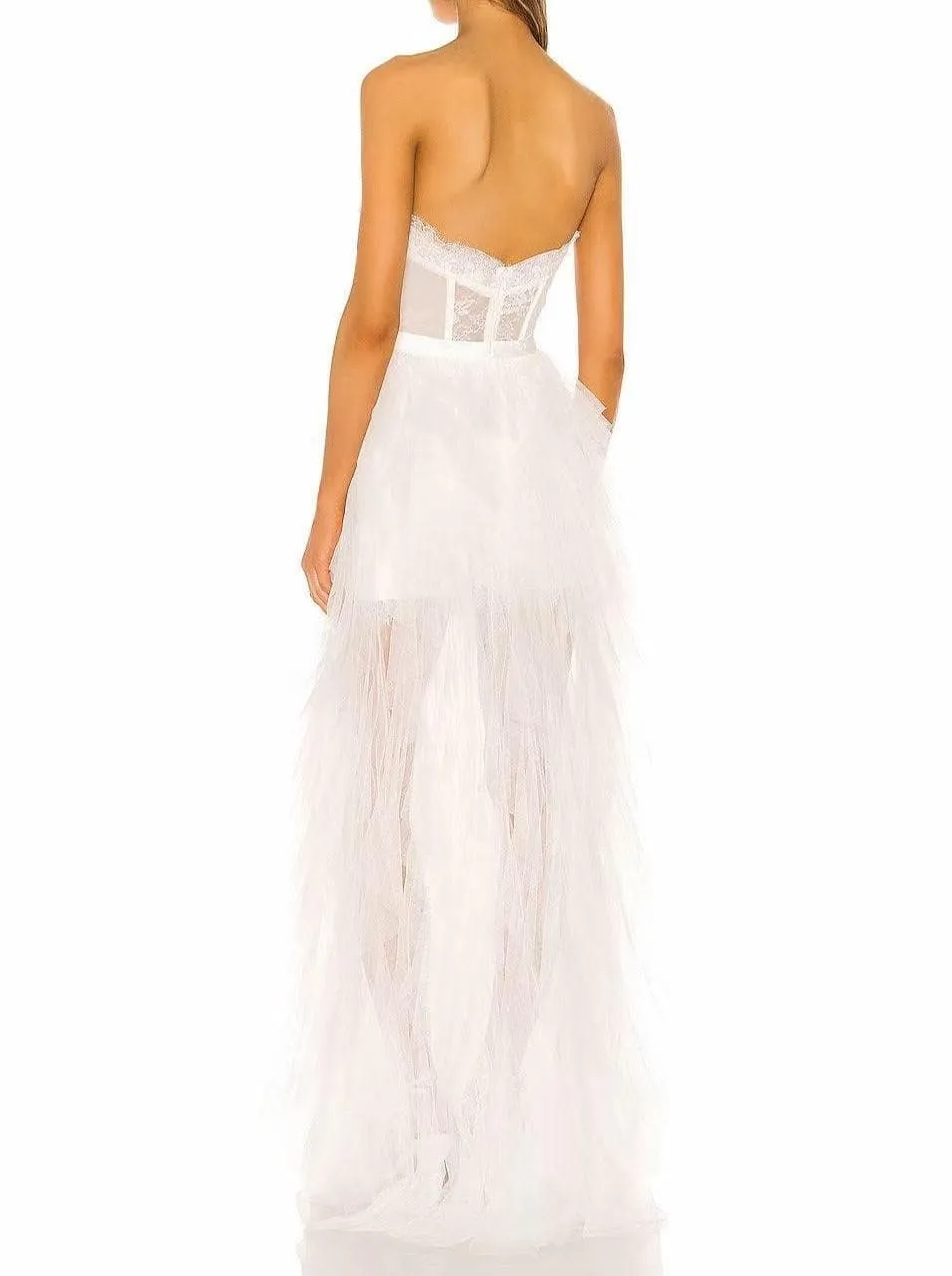 Maria Sweetheart Tulle Tiered Prom Maxi Dress