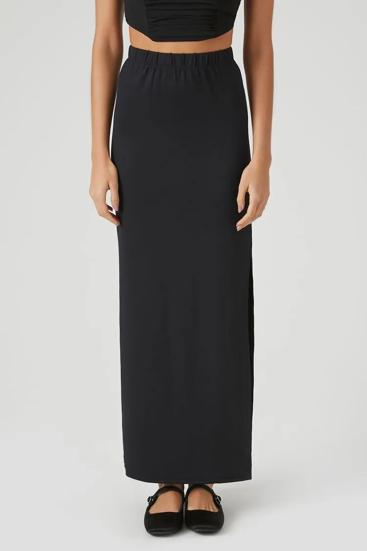 Maxi Slit Column Skirt