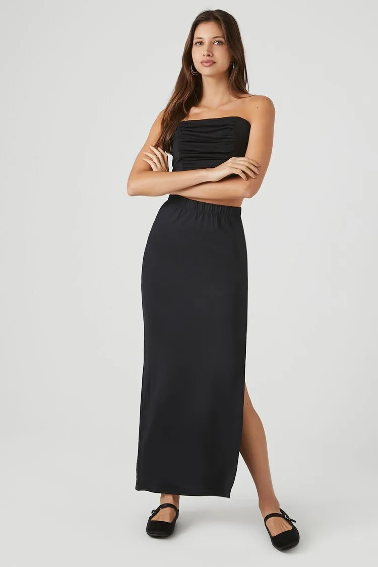 Maxi Slit Column Skirt