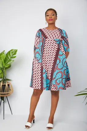 New in African Print Shift Summer  Dress - Nina