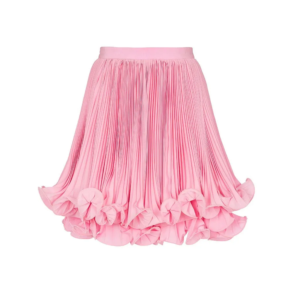 Pre Order:  Curled Double-Layer Pleated Skirt