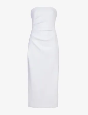 Proenza Schouler Shira Strapless Dress in Matte Viscose Crepe - White