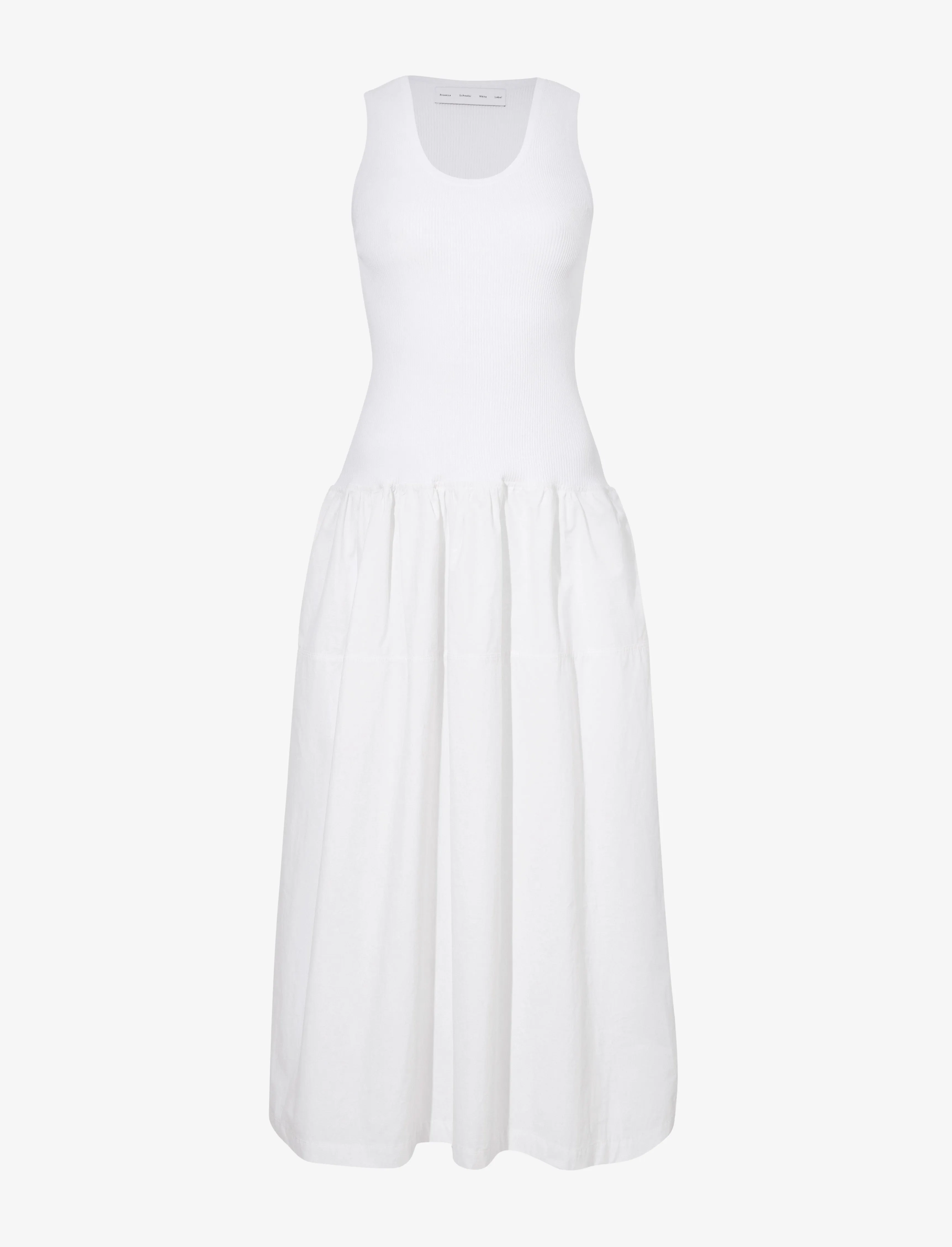 Proenza Schouler White Label Malia Dress in Peached Poplin - White