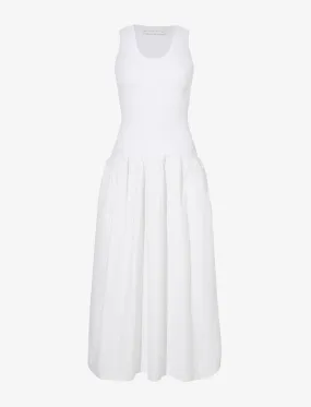 Proenza Schouler White Label Malia Dress in Peached Poplin - White