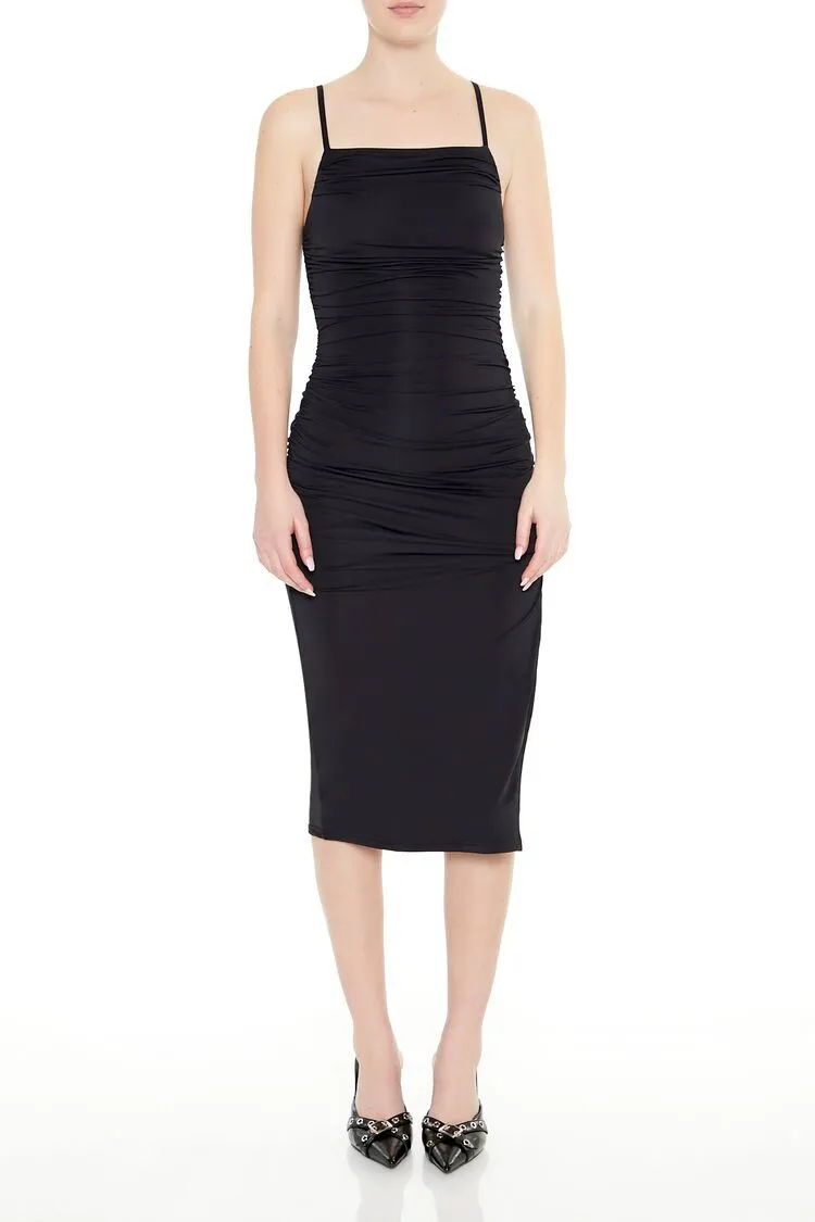 Ruched Cami Midi Dress