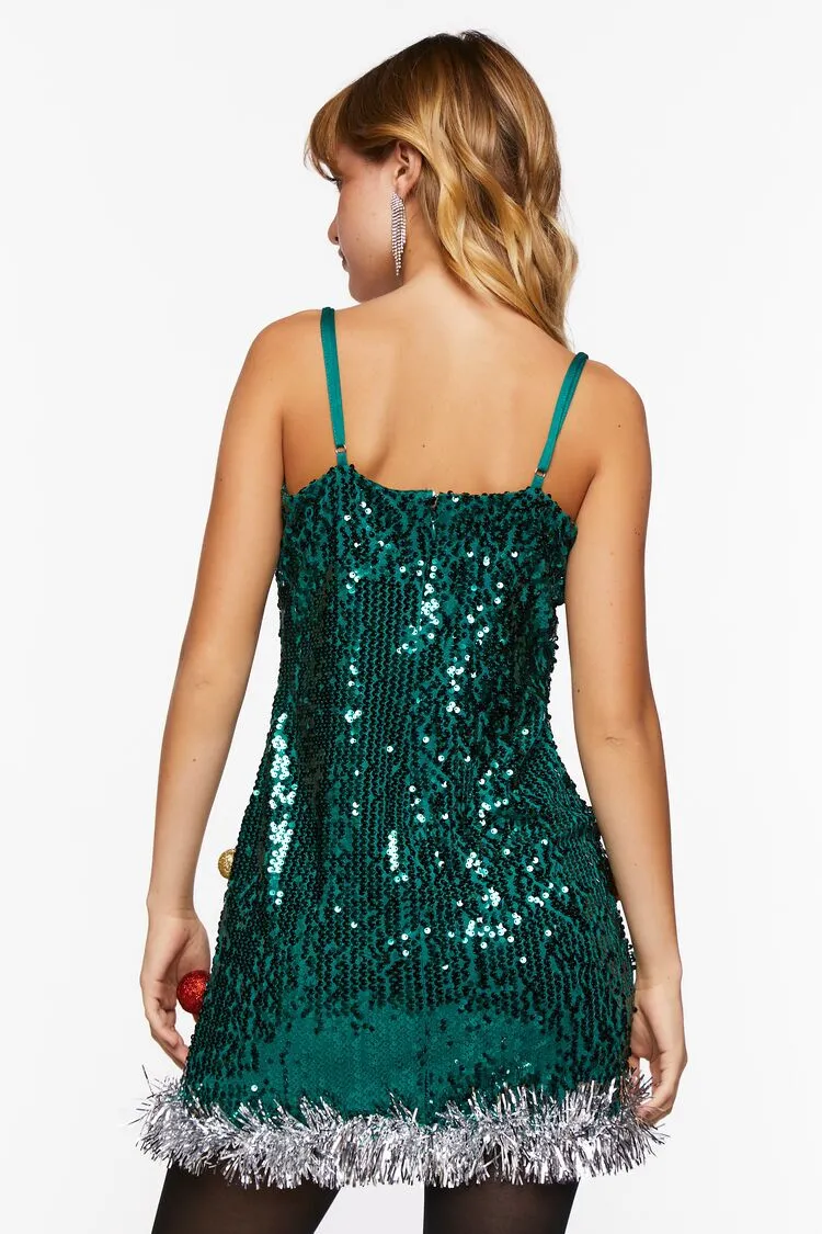 Sequin Christmas Tree Dress