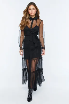 Sheer Tiered Maxi Dress