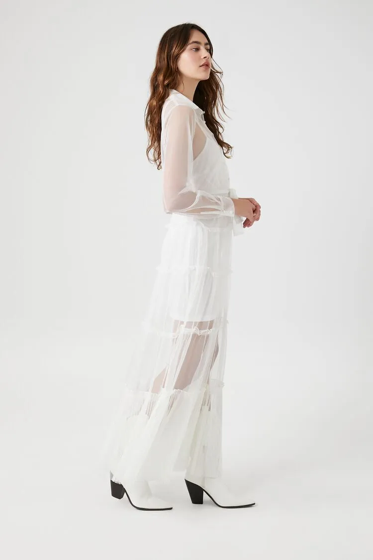 Sheer Tiered Maxi Dress