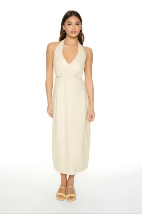 Surplice Halter Maxi Dress