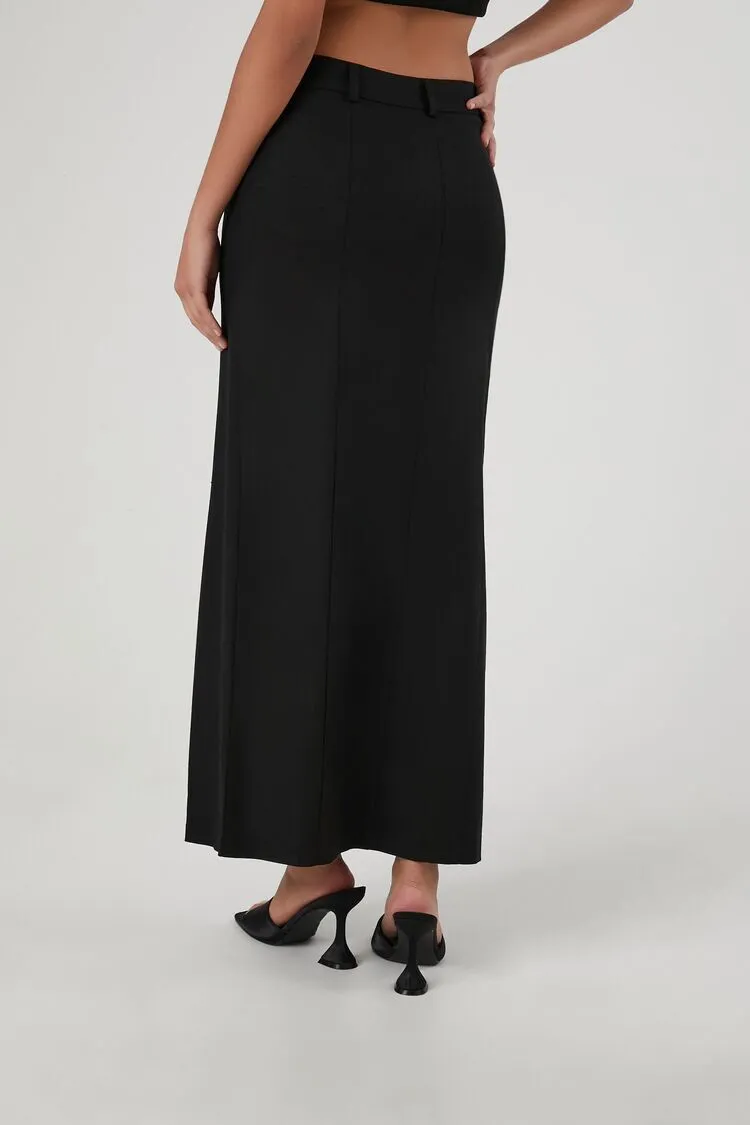 Tulip-Hem Column Maxi Skirt