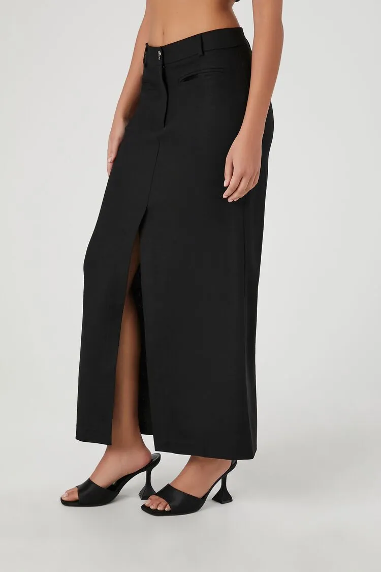 Tulip-Hem Column Maxi Skirt