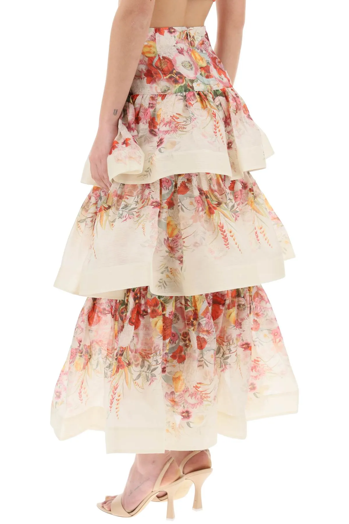 Zimmermann 'wonderland' tiered maxi skirt